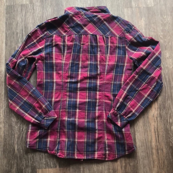 Women’s Gentle Fawn Plaid Top Size M - Picture 4 of 4